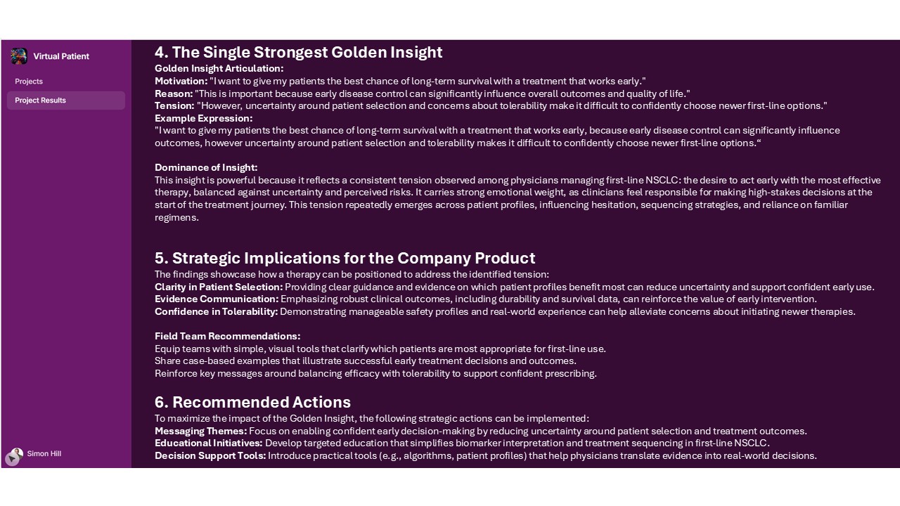 AI report example screen